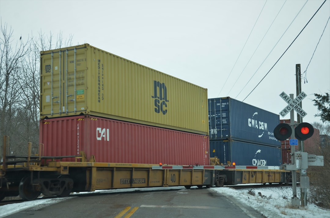 Stack train railroad containers